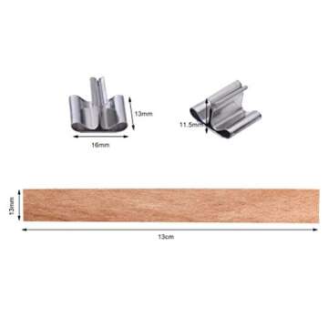 100 Pcs Wooden Candle Wicks Kit for DIY Candle Making