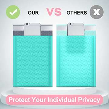 UCGOU Bubble Mailers 6x10 Inch Teal 25 Pack Poly Padded Envelopes Small Business Mailing Packages Opaque Self Seal Adhesive Waterproof Boutique Shipping Bags for Jewelry Makeup Supplies #0