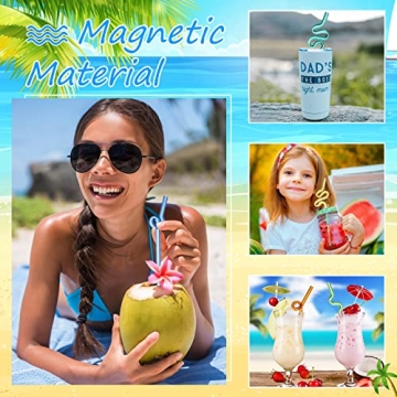 Yinkin Colorful Reusable Glass Straws - Fun & Durable