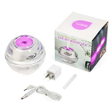 Humidifier by JZK, Air Cool Mist Humidifiers are Perfect to Purify Any Personal Bedroom, Car, Desk o...