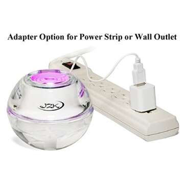 JZK Mini Portable Air Humidifier for Easy Travel and Home