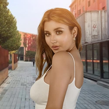 Square Hoop Earrings for Women in 14k Gold Stylish Fashion Jewelry