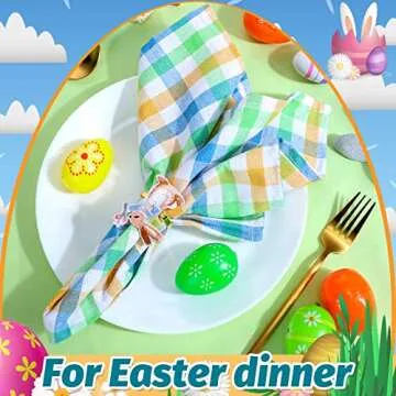 Charming Easter Napkin Rings - Bunny Holder Set for Celebration