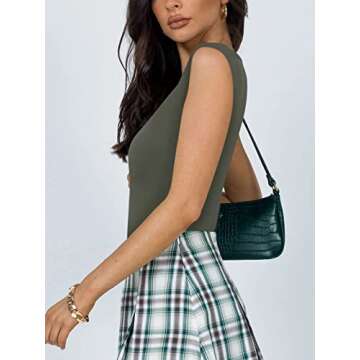 REORIA Women's Summer Sexy Casual V Neck Double Lined Seamless Sleeveless Slimming One Piece Leotard...