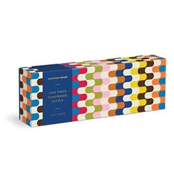 Jonathan Adler Bargello 1000 Piece Panoramic Puzzle from Galison - 39" x 14" Landscape Puzzle, Chic ...