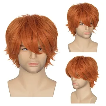 M MISS U HAIR Orange Cosplay Wig for Halloween Fun