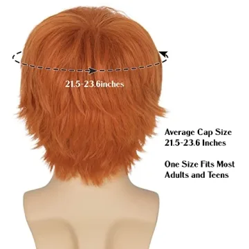 M MISS U HAIR Orange Cosplay Wig for Halloween Fun