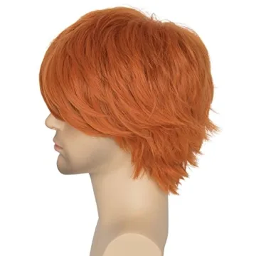 M MISS U HAIR Orange Cosplay Wig for Halloween Fun