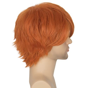 M MISS U HAIR Orange Cosplay Wig for Halloween Fun