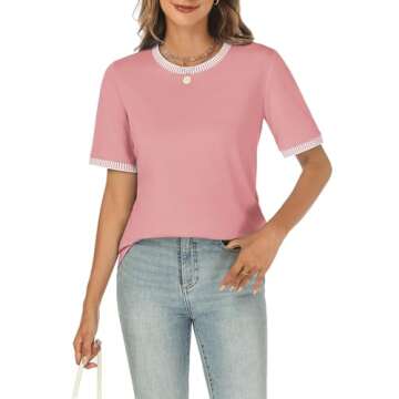 Women 2025 Summer Short Sleeve T-Shirts for Casual Style