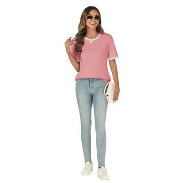 Women 2025 Summer Short Sleeve T-Shirts for Casual Style