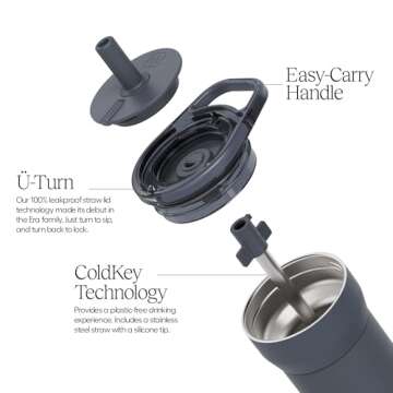 BrüMate Leap 12oz 100% Leakproof Kids Tumbler with Handle and Silicone Soft Straw | Drop Resistant ...