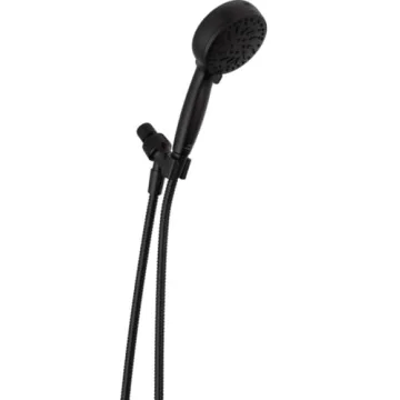 Delta Faucet ProClean Matte Black Shower Head with Handheld, High Pressure, 6 Spray Settings