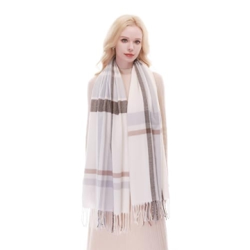Stylish RIIQIICHY Plaid Scarf for Women - Cozy Winter Wraps