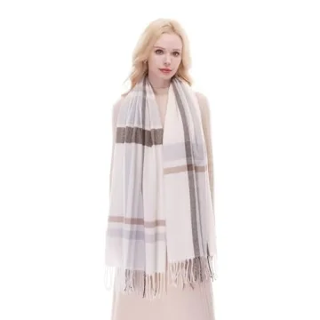 Stylish RIIQIICHY Plaid Scarf for Women - Cozy Winter Wraps