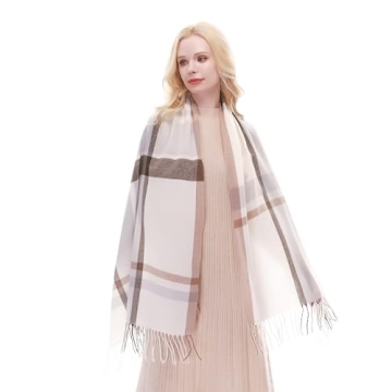 Stylish RIIQIICHY Plaid Scarf for Women - Cozy Winter Wraps