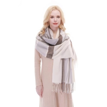 Stylish RIIQIICHY Plaid Scarf for Women - Cozy Winter Wraps