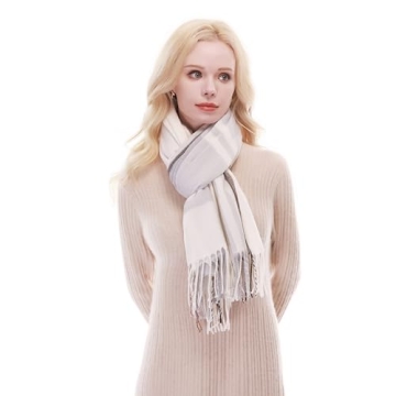 Stylish RIIQIICHY Plaid Scarf for Women - Cozy Winter Wraps