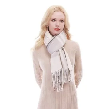 Stylish RIIQIICHY Plaid Scarf for Women - Cozy Winter Wraps