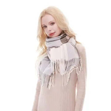 Stylish RIIQIICHY Plaid Scarf for Women - Cozy Winter Wraps