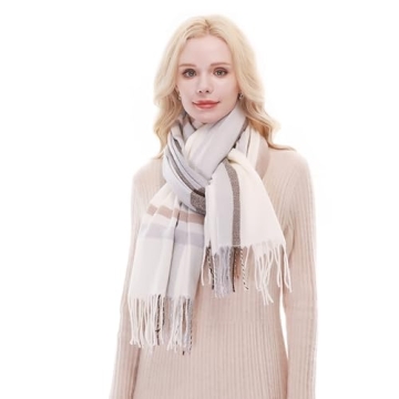 Stylish RIIQIICHY Plaid Scarf for Women - Cozy Winter Wraps