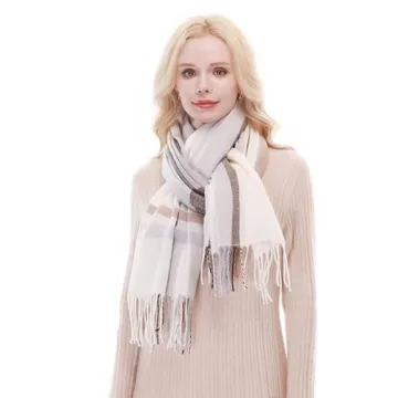 Stylish RIIQIICHY Plaid Scarf for Women - Cozy Winter Wraps
