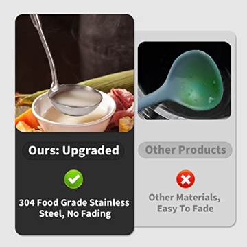 Newness Soup Ladle, Rustproof & Ergonomic Cooking Spoon