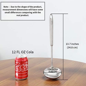 Newness Soup Ladle, Rustproof & Ergonomic Cooking Spoon