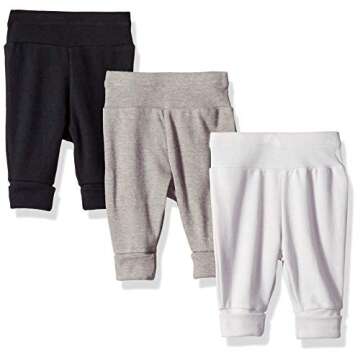 Hanes Pants, Flexy Soft Knit Pull-on Sweatpants, Stretch Joggers for Babies & Toddlers, 3-Pack, Grey...