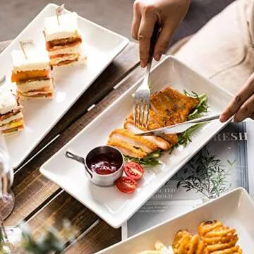 YHOSSEUN Elegant Porcelain Serving Platters for Every Occasion