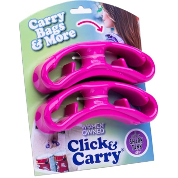 Click & Carry Grocery Bag Carrier - Hands-Free Organizer with Gel Padding