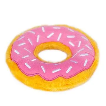 ZippyPaws Donutz - No Stuffing Dog Toys to Keep Them Busy, for Small and Medium Dogs, Squeaky Pet To...