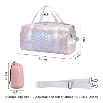 HUA ANGEL Stylish Sports Gym Duffle Bag with Shoe Compartment