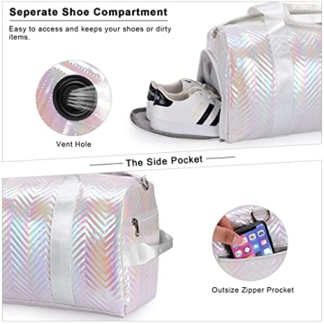 HUA ANGEL Stylish Sports Gym Duffle Bag with Shoe Compartment