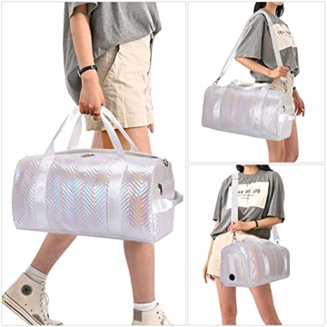 HUA ANGEL Stylish Sports Gym Duffle Bag with Shoe Compartment