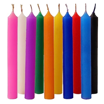 DIYANA IMPEX Chime - Spell Candles Unscented Assorted Colored Candles Mini Taper 4 Inch Tall x 1/2 I...