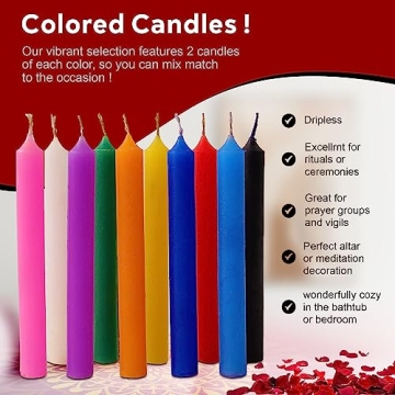 High-Quality Unscented Spell Candles - Set of 10