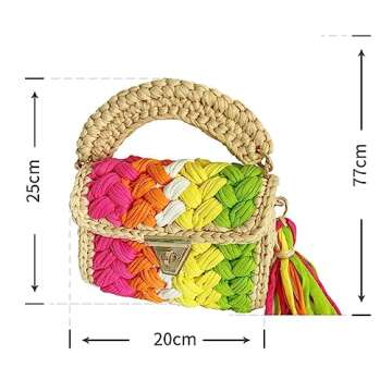 Tote Purse Crossbody Bags for Women Chunky Yarn Knit Shoulder Bag Crochet Handbags Handwoven Tote Bag Clutch Flap Evening Bag