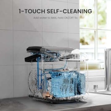 Kismile Countertop Ice Maker, 26Lbs/Day, Portable Ice Maker