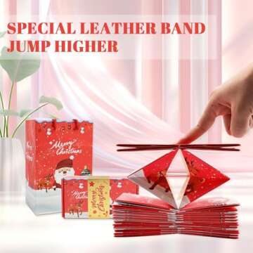 Surprise Gift Box Explosion for Money, Unique Folding Bouncing Red Envelope Gift Box, 2024 Newly Fol...