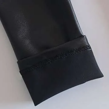 Messy Code Baby Girls Pants Faux Leather Leggings for Toddlers Trousers Black Kids Clothes Boutique Black 3XL(5-6Y)