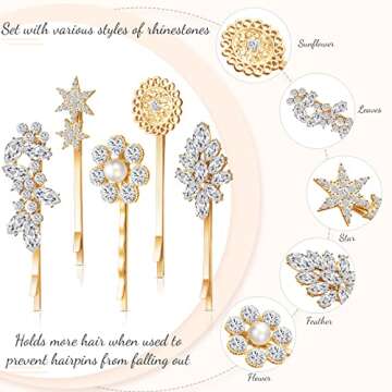 Stylish Waydress Vintage Rhinestone Hair Pins for Women