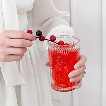 Kate Aspen Vintage Drinking Glasses Set of 6 for Stylish Cocktails