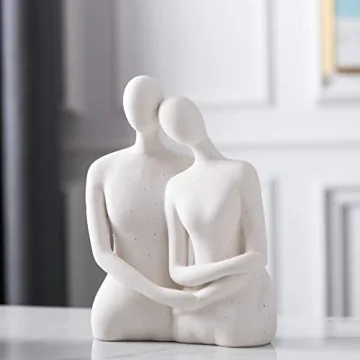 Mowtanco Couple Statue - 8.07 Inch Abstract Decor