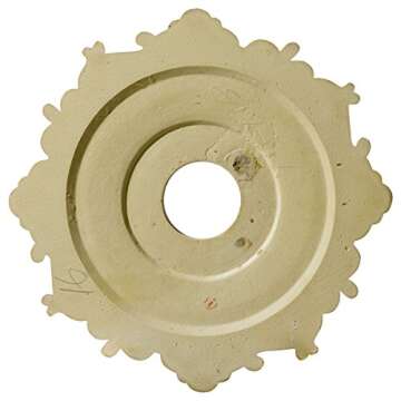 Ekena Millwork CM18RL Riley Ceiling Medallion, 18"OD x 3 1/2"ID x 1 1/2"P, Primed