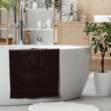 Belizzi Home Ultra Soft 6 Pack Cotton Towel Set, Contains 2 Bath Towels 28x55 inch, 2 Hand Towels 16x24 inch & 2 Wash Coths 12x12 inch, Ideal for Everyday use, Compact & Lightweight - Brown