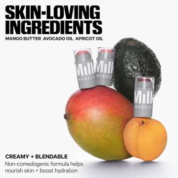 Milk Makeup Lip + Cheek, Perk (Coral Shimmer) - 0.21 fl oz - Cream Blush & Lip Color - Buildable & Blendable - 1,000+ Swipes Per Stick - Non-Comedogenic - Vegan, Cruelty Free