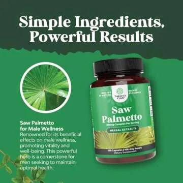 Extra Strength Saw Palmetto Extract - Advanced Herbal Complex for Hair Health and Urinary Support with Plant Sterols & Flavonoids - Potent Herbal Supplement with 500mg per Serving - 100 Capsules