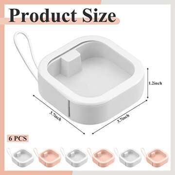 Kathfly 6 Pcs Hair Tie container Qtip Dispenser Organizer Hair Tie holder Travel Portable Qtip Bobby...