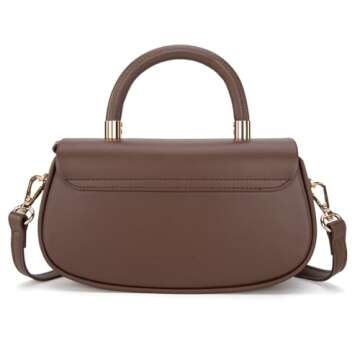 Milan Chiva Small Elegant Top Handle Purses for Women Mini Flap Crossbody Purse Cute Shoulder Bag MC-398CF